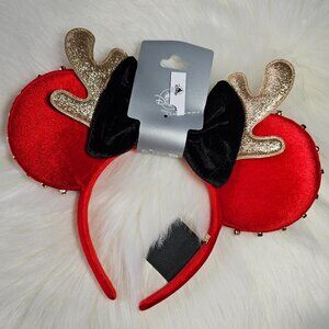 Disney Parks Minnie Mouse Reindeer Christmas Holiday Ear Headband BaubleBar